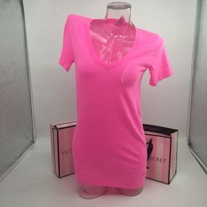 Victoria's Secret PINK V-Neck Short Sleeve Tee
